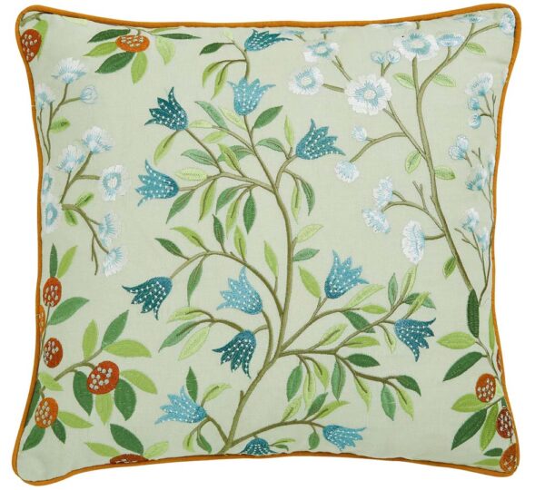 Sycamore & Oak Botanical Green Cushion